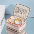 thumbnail image 5 of Organizador de caja de joyería de viaje - Caja de joyería de viaje, Organizador de viaje de joyería - Caja de joyería pequeña para mujeres, Caja de viaje de joyería, 5 of 5
