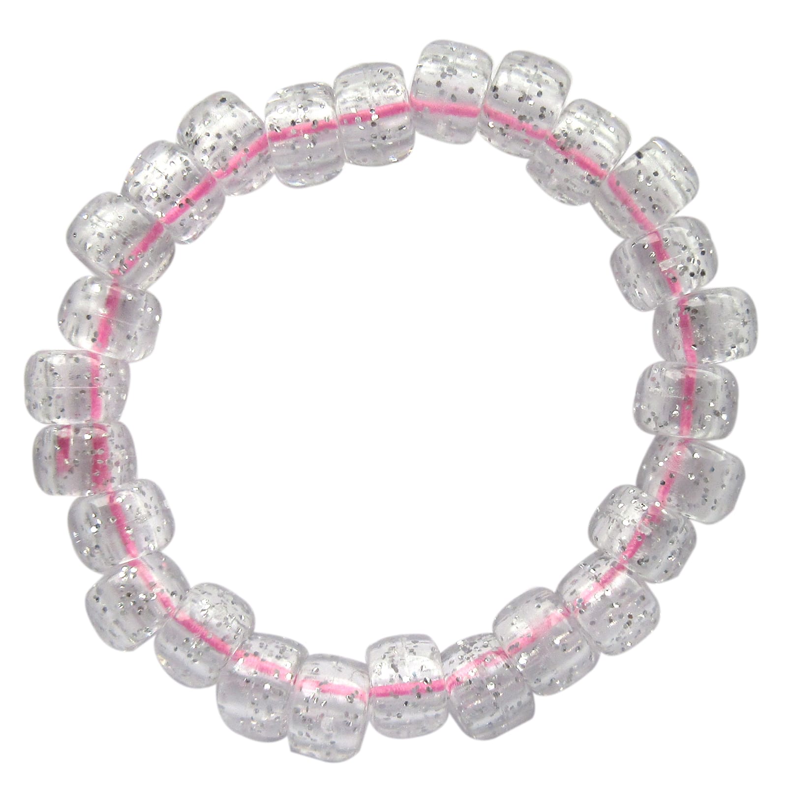 12 Packs: 580 ct. (6,960 total) Silver Glitter Pony Beads by Creatology - 6mm x 9mm