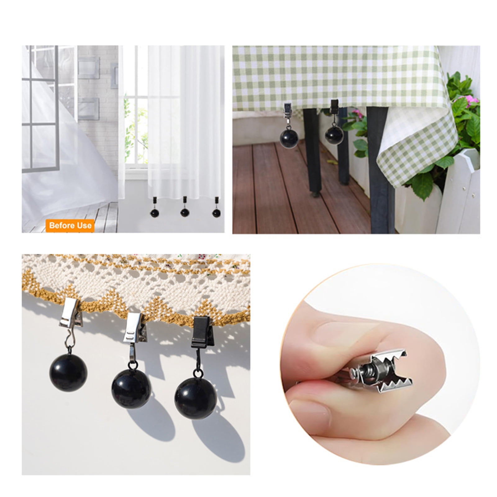 Outdoor Curtain Weights,Heavy Duty Drapery Weights for Patio Pergola,Metal Clip Down Curtain Useful Curtains Weight