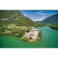 thumbnail image 2 of Molinari, Michele 14x11 White Modern Wood Framed Museum Art Print Titled - Italy-Trentino-castle and Toblino Lake, 2 of 4