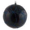 thumbnail image 1 of Vickerman Ornements à Paillettes Circulaires 4.75 Pouces en Bleu Minuit (Ensemble de 4), 1 of 3