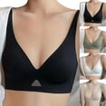 thumbnail image 6 of Hontri Bras for Women, Women's Sexy Comfortable Traceless Summer Thin Breathable No Steel Ring Sleep Bra Black M under $10, 6 of 8