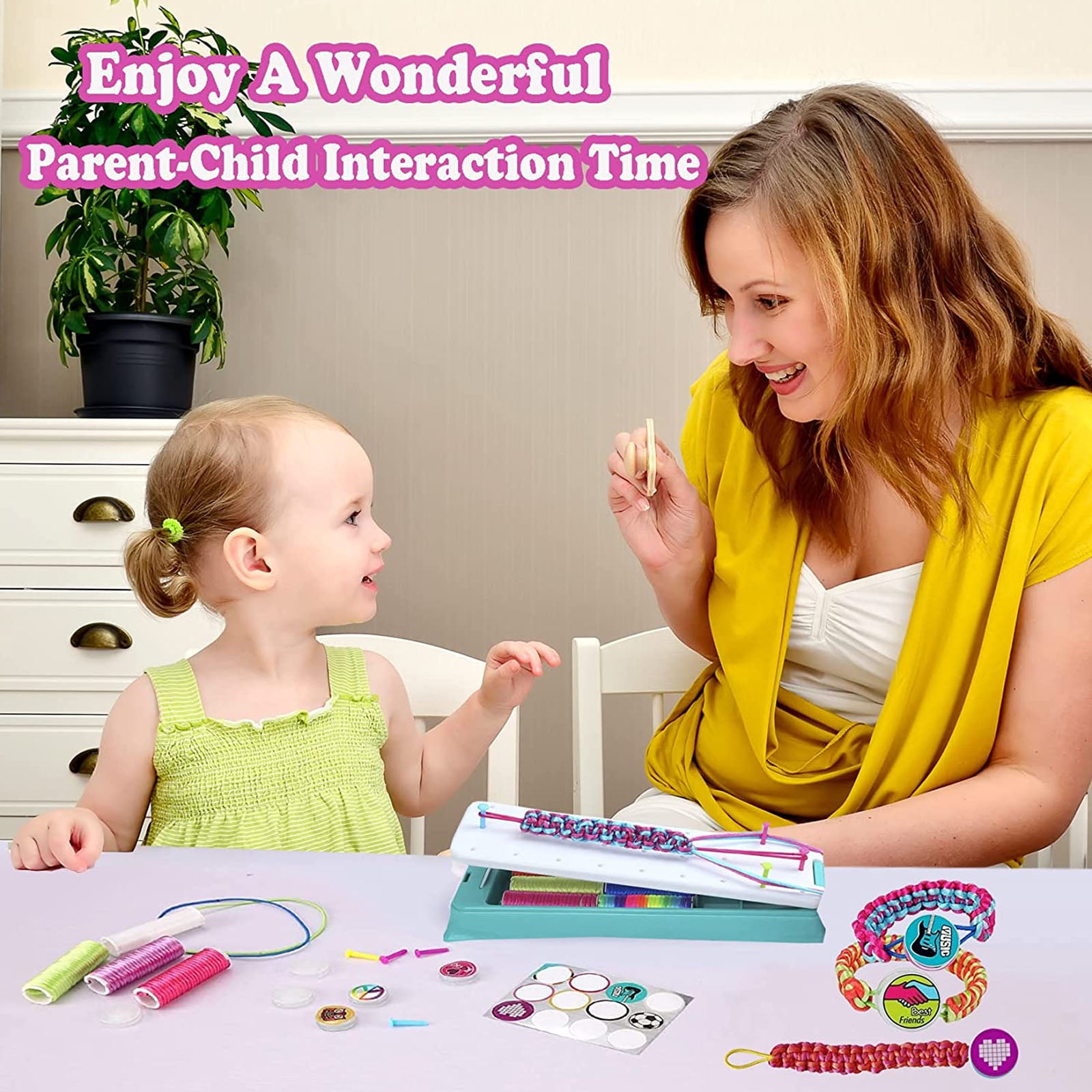 12 Bracelets D'amitié Pour Fille - Cadeau Anniversaire Enfant - Ajustables, Motifs Fleurs - Pour Fête, école, Copines