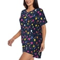 thumbnail image 2 of Fotbe Colored Balloons Print Pajama Set for Women 2 Piece Loungewear Short Sleeve Tops and Shorts Set Soft Sleepwear-Medium, 2 of 7