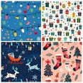 thumbnail image 5 of YOHAVEN Christmas Craft Paper 12PCS, 8"x8" Printed Flower Gift Wrapping Background Paper, Festive DIY Scrapbook Supplies for Xmas Holiday Party Wedding Birthday Decorations, 5 of 9