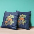 thumbnail image 4 of Amrita Sen Designs  18 x 18 in. Flamingo with Flower Broadcloth Indoor & Outdoor Zippered Pillow - Green, Black & Blue, 4 of 4