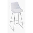 thumbnail image 4 of Wallace & Bay 30 Inch Neo White Plastic Bar Stool & Cushioned Seat (2 Pack), 4 of 5