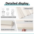 thumbnail image 4 of KALYSIE Cordless Zebra Blinds for Windows, Free-Stop Pull Down Roller Window Shades with Valance, Light Filtering Dual Layers Sheer Shades for Home and Office, Beige, 51"W x 72"H, 4 of 6
