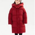 thumbnail image 2 of KAUOD Girls Waterproof Puffer Jackets Winter Padded Hooded Insulated down Coats Kids Long Quilted Outwear with Pockets, 2 of 9