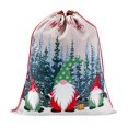 thumbnail image 1 of Bolsa de regalo de Navidad Santa Árbol de Navidad Linenette Festivo Decorativo Bolsa con cordón Saco de regalo Bolsa de embalaje para Navidad Kits de decoración para fiestas Verde oscuro NO1 Inteprter HA027565-01, 1 of 1