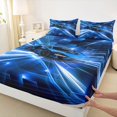 thumbnail image 5 of Erosebridal Race Car King Sheets, Speed Light Bedding, Blue White 4 Pieces (1 Flat Sheet, 1 Fitted Sheet and 2 Pillowcases), 5 of 6