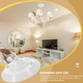 thumbnail image 3 of Mobutofu Light Fixture Mounting Plate White Metal Round Covering Repair 1 Set, 3 of 6