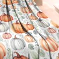 thumbnail image 3 of Fall Pumpkins and Leaves Pattern Blanket,Comfortable Soft Lamb Wool Throw Blanket,All Season,Warm Lightweight Blankets for Sofa Bed Couch Living Room Chair,40"x50", 3 of 4