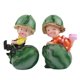 thumbnail image 1 of 2x Pie Colgante Muñeca Figurita Escultura Resina Estatua Niñera Gabinete Colgante Escritorio Pareja Estante Decorativo para Decoraciones de Mesa Super Muñeca de sandía Macarena Figura de pie colgante, 1 of 8