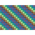 thumbnail image 1 of Ahgly Company Machine Washable Indoor Rectangle Transitional Mint Green Area Rugs, 6' x 9', 1 of 7
