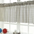 thumbnail image 3 of Cos de Ventana Cortas de Barra para La Decoración de Del de para hogar - Rejilla Negra, Se Describe Gray Grid Macarena Cortina de la ventana, 3 of 8