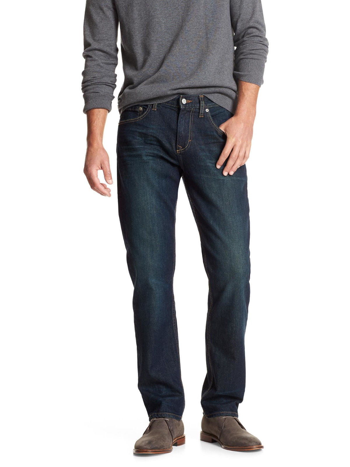 New 5002-3 Banana Republic Mens Dark Blue Wash Athletic Fit Relaxed ...