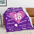 thumbnail image 4 of 18th Birthday Gifts for Girls, 18th Birthday Gifts for Daughter, 18th Birthday Decorations for Girls, Happy 18th Birthday for Sister, BFF, Friend, Sweet 18 Birthday Blanket 60x50in, 4 of 6