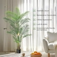 thumbnail image 4 of Kselythan 6FT Fake Tropical Palm Plant, Artificial Golden Cane Palm Tree, Pre Potted Faux Plant for Indoor Outdoor Big House Living Room Outside Patio Office Home Decor, 4 of 6