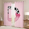 thumbnail image 2 of Erosebridal Personalized Alphabet D Curtains for Living Room,Kawaii Initial 30%-50% Blackout Curtains Set of 2 (38x45),Curtains Pack of 2 (38x45),Teenager Bedroom Decor, 2 of 6