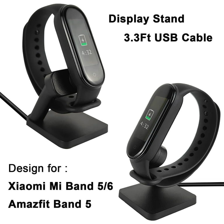 Universal Magnetic Charging Stand and USB Cable for Xiaomi Mi Band 7 6 5 Amazfit Band 5 Smart Wristbands Black Walmart