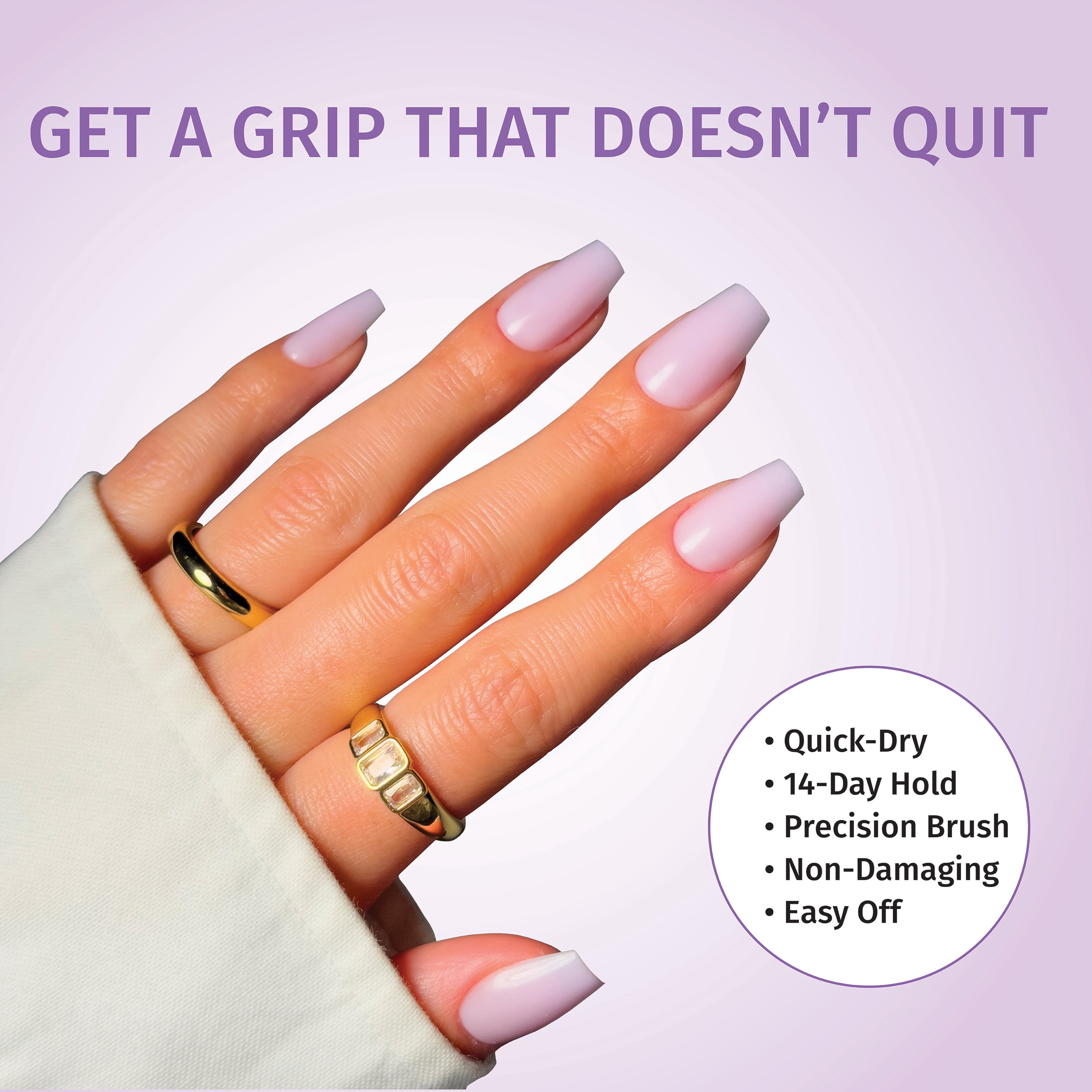 Salon Perfect Brush On Nail Glue for Press On, Acrylic, Artificial Fake Nails, Brush On, Quick Dry, 8ml