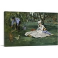 thumbnail image 1 of ARTCANVAS The Monet Family in Their Garden at Argenteuil 1874 Canvas Art Print by Edouard Manet - Size: 18" x 12" (1.50" Deep), 1 of 9