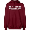 thumbnail image 2 of OXI Hoodie Sweatshirt - Not Insulting You Describing, Basic Casual Hoodie for Men's and Women Fleece Hoodie Long Sleeve - Cardinal Red Small, 2 of 3