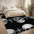 thumbnail image 3 of ODIKA Beast Streetwear Men Pixel Gothic Cross Dorm Guys Skull Graphic Refined Non-Slip Chair-Friendly for Dining Room, Large Office, Lounge, 3 of 7