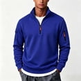 thumbnail image 2 of GXWEA Men's Quarter Zip Sweater Casual Lightweight Knit Pullover Sweater, 2 of 4
