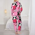 thumbnail image 6 of Goofa Panda Heart Valentine Pink Printed Women’s 2 Piece Pajama Set Super,Pajamas Women's Long Sleeve Sleepwear Soft Button Down Loungewear Pjs Lounge Set Nightwear-X-Large, 6 of 9