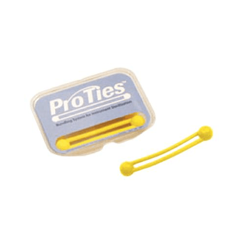 Denmat 650102Y Pro-Ties Bundling System 100% Medical Grade Silicone Yellow 6/Pk