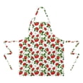 thumbnail image 2 of Red Strawberry Plants Fruit Flower White Apron-Garden Aprons for Women with Pockets-Cotton Linen Waterproof Kitchen Cooking Gardening Aprons Adjustable for Kitchen,Cooking,BBQ and Salon 33x27 Inch, 2 of 7