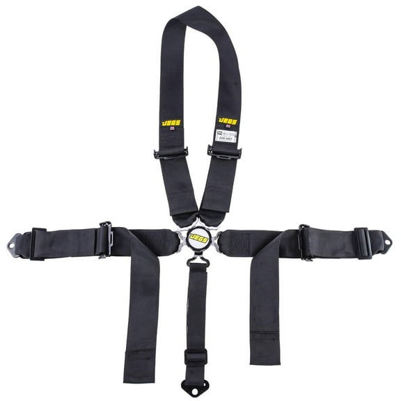 JEGS 70110 Cam Lock Ultra Series Harness 5-Point U-Type Design 3 Wide Shoulder &