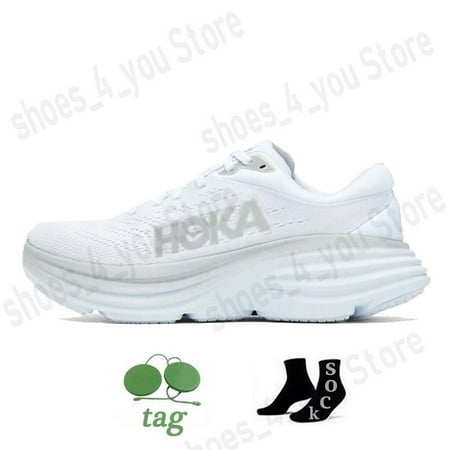 

2023 HOKA ONE ONE Bondi 8 Running Shoes Carbon X 2 triple black white men runners sneakers Lightweight shock absorption amber yellow Clifton offs women mens trainers