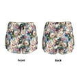 thumbnail image 3 of Pofeuu Rose Flowers Print Women's Athletic Shorts Running Workout Shorts Tummy Control Quick Dry Gym Shorts with Pockets Double layer sports shorts-X-Large, 3 of 7