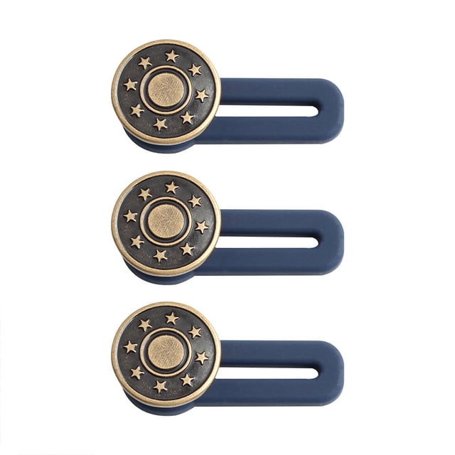 Belt Buckle 3PCS Jeans Extendable Button Pants Waist Extension Extended Nail-Free Detachable Belt Buckle