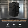 thumbnail image 2 of SLINGER 2-in-1 Wheeled Camera Backpack, Rolling Luggage Case with Handle and Anti-Shock Dividers for DSLR Cameras, Lenses, Hoods, Lighting, Tripod, & Accessories, Travel Camera Bag with Wheels, 2 of 9