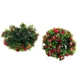 thumbnail image 2 of ALSLIAO Artificial Rose Flower Balls Topiary Hanging Garden Basket Plant StableG 25cm, 2 of 8
