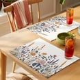 thumbnail image 4 of Spring Flowers Placemats Set of 4, Sunflower Wheat Ears Daisy Retro Non-Slip Place Mats Washable Table Mats for Kitchen Dining Table Decorations Indoor/Outdoor, 4 of 9