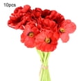 thumbnail image 4 of Flor artificial oficina en casa simulación Floral decoración boda fiesta PU Flor falsa, rojo 10 Piezas Advancent HA000017-05B, 4 of 6