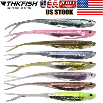 QualyQualy Soft Plastic Swimbait Paddle Tail Shad Lure Soft Bass Shad Bait Minnow Paddle Tail Swim Bait for Bass Trout Walleye Crappie - 2.75in 3.14in 3.94in 5in