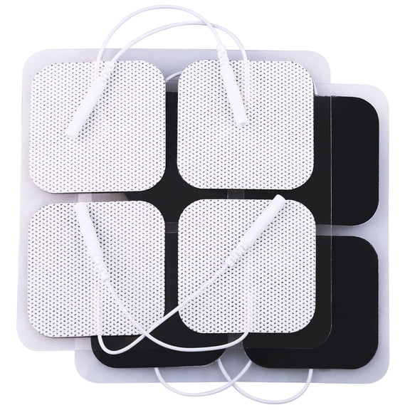 LotFancy 40Pcs TENS Unit Electrode Pads, 2"x2" Reusable Adhesive TENS Unit Replacement Pads,2mm Pin