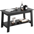 thumbnail image 1 of 31.5"  Rustic Coffee Table for Living Room, Rectangular Wooden Centre Table with Storage Shelf, Easy Assembly & Compact for Small Spaces, Flats, 1 of 7