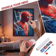thumbnail image 6 of 5D DIY Superhero Diamond Painting Kit with Full Drill Crystal Rhinestones for Beginners Wall Art Decor 12x16 Inch, 6 of 7