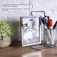 thumbnail image 4 of Pen Holder, Large Capacity Pen Holder Picture Frame Stainless Steel  for Office Desktops, 4 of 8