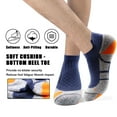 thumbnail image 2 of LWFBDTK Men’s Low Cut Ankle Socks, Breathable Cushioned Athletic Socks, 6 Pack, Fits Shoe Size 7-12, Blue, 2 of 7