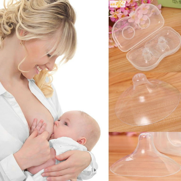 2pcs Silicone Nipple Protectors Feeding Mothers Breastfeeding Nipple Shields  Protection Cover 