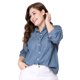 thumbnail image 2 of CamiDe Cambray ManLarCon Bolsillo En El Pecho TalGrande PaMujer Azul XL, 2 of 6