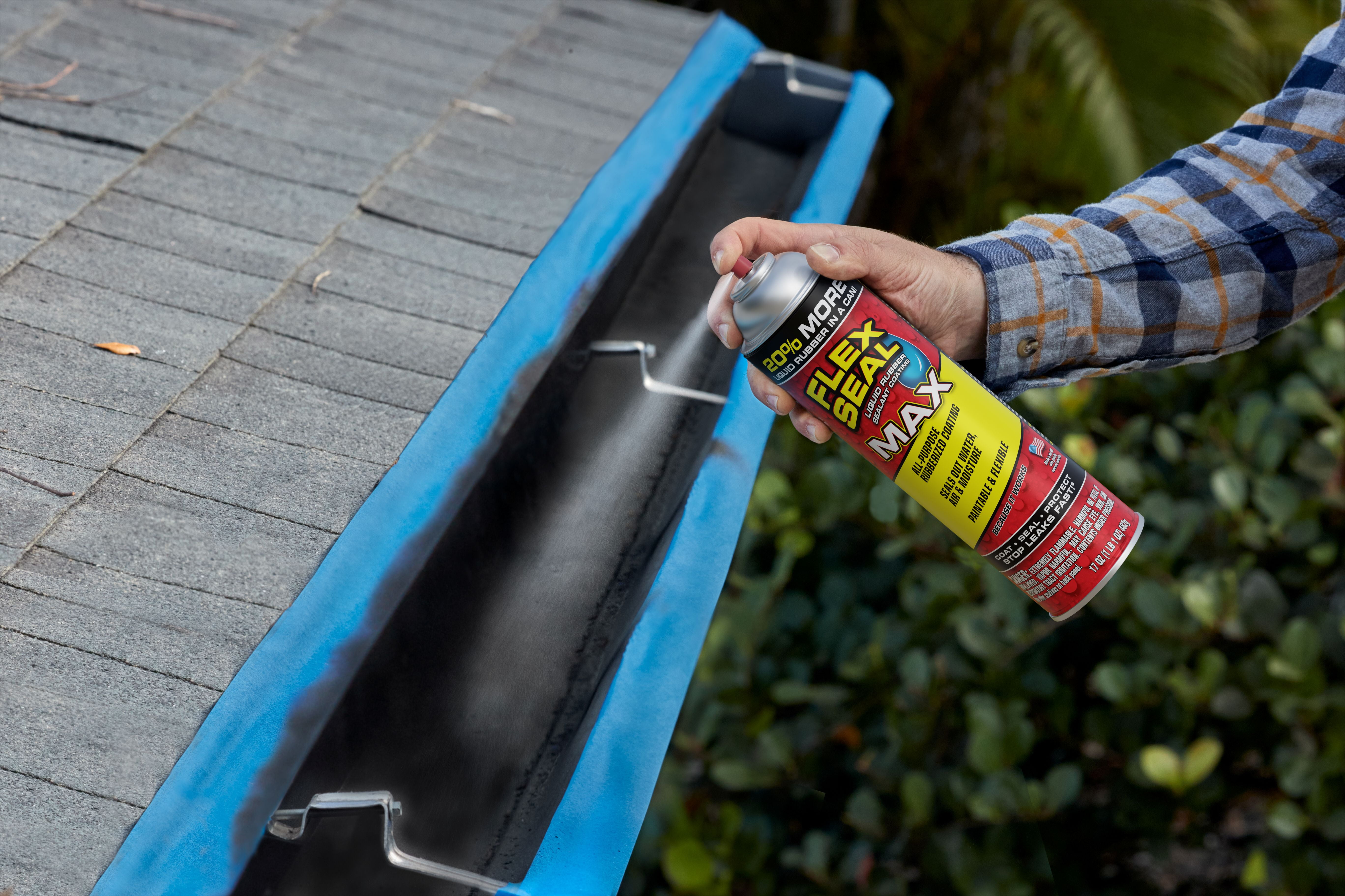 Flex Seal Clear MAX Aerosol Liquid Rubber Sealant Coating, 17 oz
